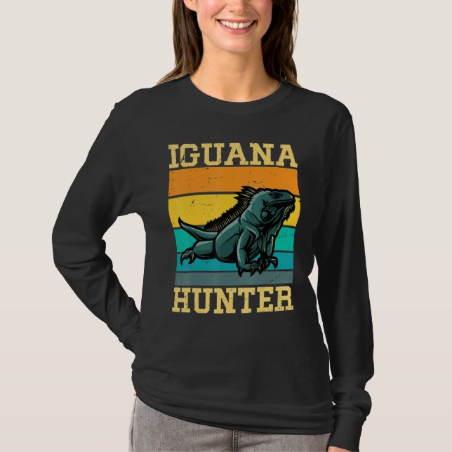 Iguana Hunter Iguanas Iguana Lizard T-Shirt (Vorderseite)