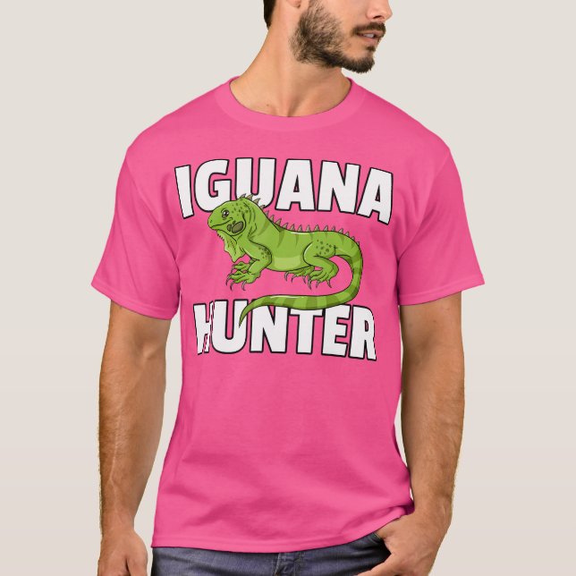 Iguana Hunter Reptile Lizard Jagd T-Shirt (Vorderseite)