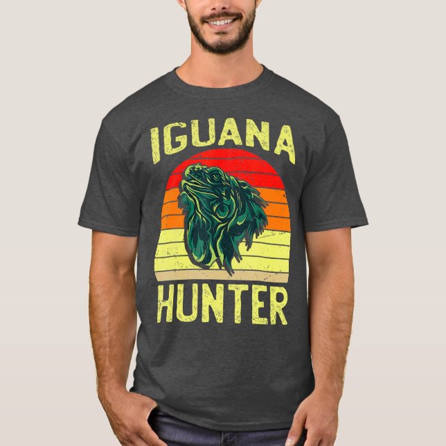 Iguana Jäger für Jungen Iguanas Iguana Lizard Männ T-Shirt (Vorderseite)