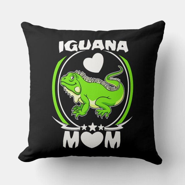 Iguana Liebe Mama Kissen (Vorderseite)
