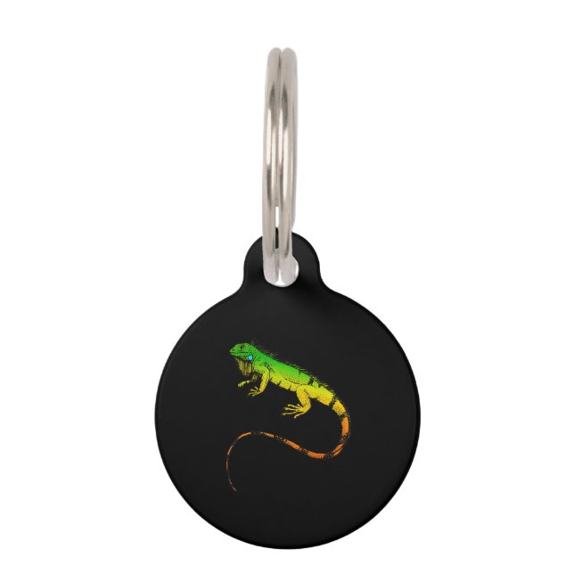 Iguana Lizard Beautiful Iguana Gift Haustiermarke (Vorderseite)