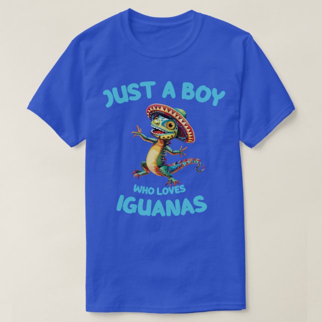 Iguana Lizard nur ein Junge, der Iguanas Liebe T-Shirt (Design vorne)