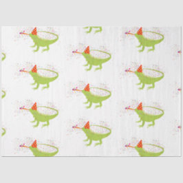 Iguana Lizard Partying Tiere mit Party Seidenpapier