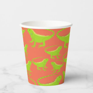 Iguana Lizard Pattern Pappbecher