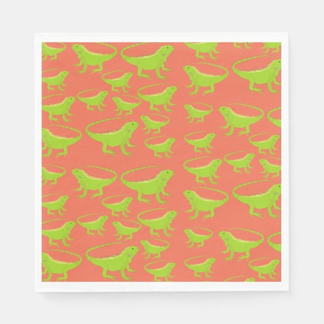 Iguana Lizard Pattern Serviette (Vorderseite)
