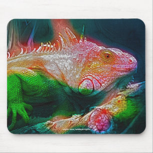 Iguana Lizard Reptile Wildlife Art Mousepad