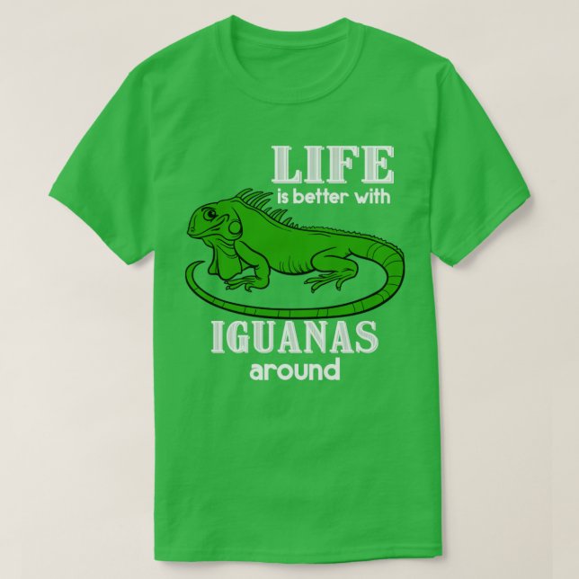 Iguana Lover Geschenk Haustier Reptile Iguana T-Shirt (Design vorne)