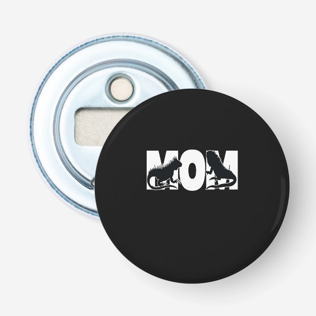 Iguana-Mama Flaschenöffner (Vorderseite)