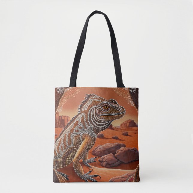 Iguana mit australischem Aborigine-Thema (Vorderseite)