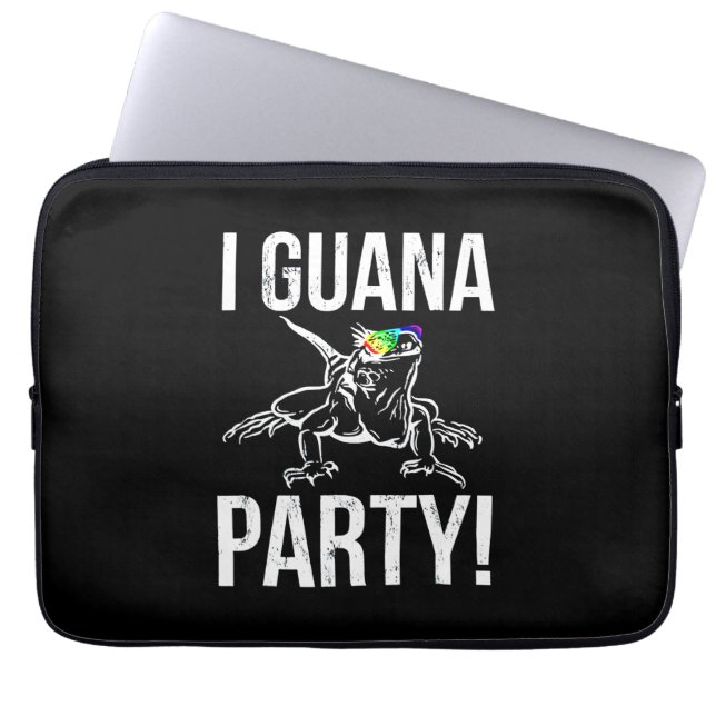 Iguana Party Laptopschutzhülle (Vorderseite)