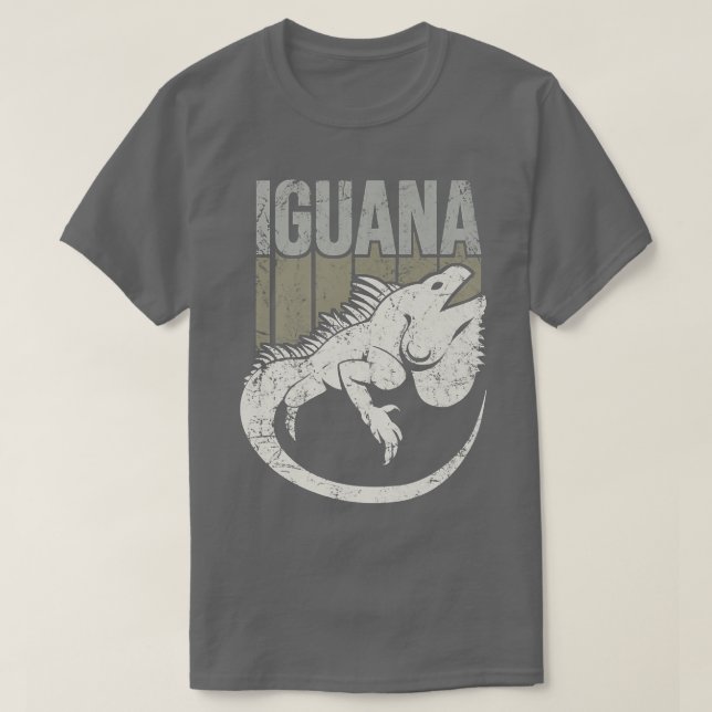 Iguana Reptil vegetarisch T-Shirt (Design vorne)