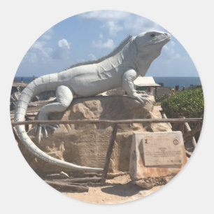 Iguana Skulptur Isla Mujeres, Mexiko Sticker