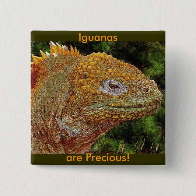IGUANA WARRIOR Art Button (Vorderseite)