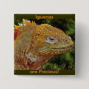 IGUANA WARRIOR Art Button