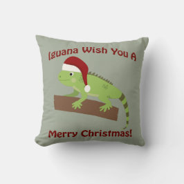 Iguana wünscht Ihnen ein frohes Weihnachtsfest Kissen