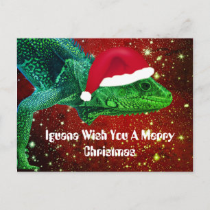 Iguana wünscht Ihnen ein frohes Weihnachtsfest Postkarte