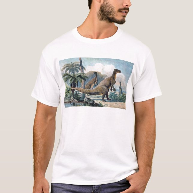 Iguanodon Antiken-Druck T-Shirt (Vorderseite)