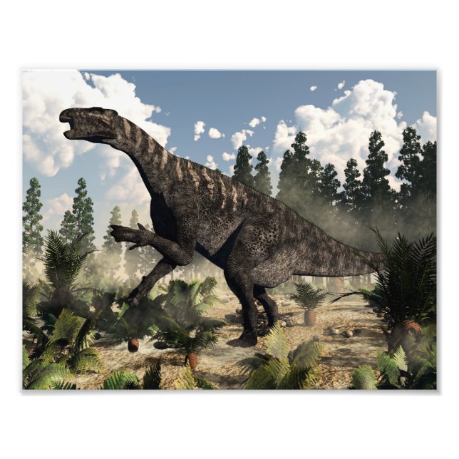 Iguanodon-Roaring - 3D-Rendering Fotodruck (Vorne)