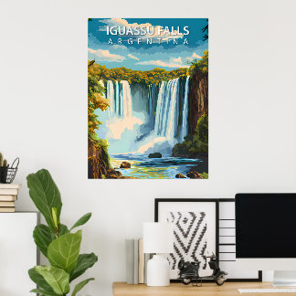 Iguassu Falls, Argentinien - Vintage Travel Poster