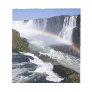 Iguassu Falls, Parana Staat, Brasilien. Luftbild Notizblock