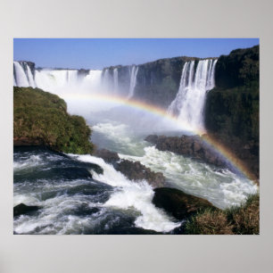 Iguassu-Wasserfälle, Paraná, Brasilien. Luftansich Poster