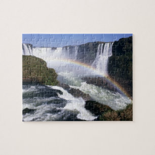 Iguassu-Wasserfälle, Paraná, Brasilien. Luftansich Puzzle
