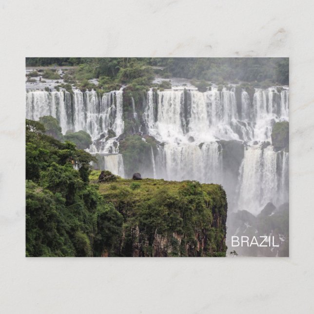 Iguazú Falls Brazil Waterfall Travel Postcard Postkarte (Vorderseite)