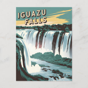 Iguazu Falls Vintag Postkarte