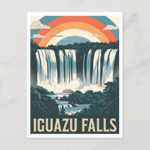Iguazu Falls Vintag Postkarte