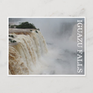 iguazu fällt grau postkarte