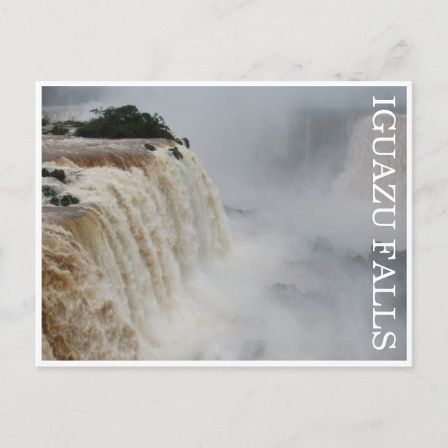 iguazu fällt grau postkarte (Vorderseite)