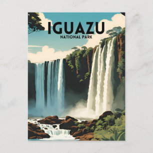 Iguazu National Park Travel Poster Postkarte