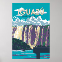 Iguazu Nationalpark Argentinien Vintage Kunst, Dic
