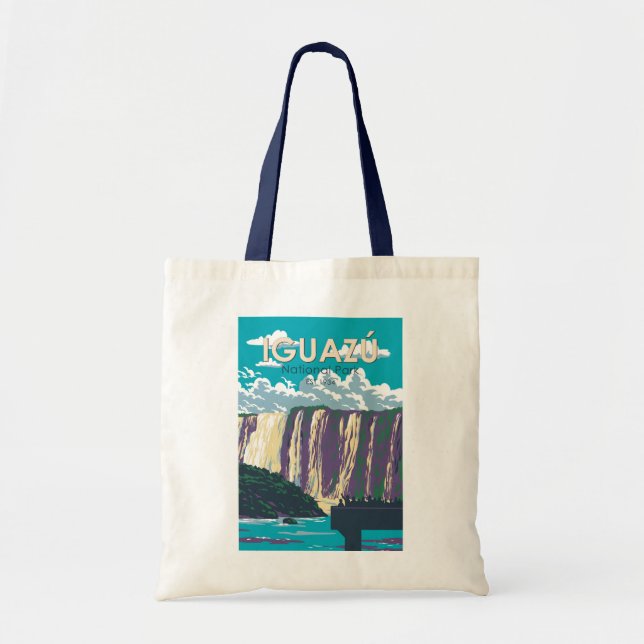 Iguazu Nationalpark Argentinien Vintage Kunst, Dic Tragetasche (Vorne)