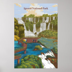 Iguazu Nationalpark Iguazu Wasserfälle Reiseplakat Poster