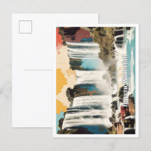 Iguazu-Wasserfall Argentinien Pop-Art-Reise Postkarte