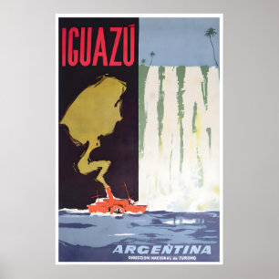 Iguazú-Wasserfälle Kunst Argentinien Reise Poster 