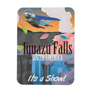 Iguazu Wasserfälle Südamerika Reiseplakat Magnet