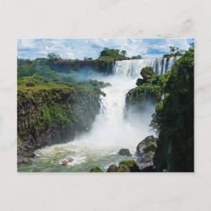 Iguazu-Wasserfälle umgeben von Dschungel Postkarte