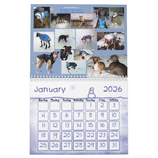 IGWhispers 2012 italienischer Windhund-Kalender Kalender (Jan 2026)