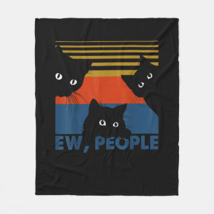 Ih Leute Retro-Katze Lustig Vintage Introvertiert Fleecedecke