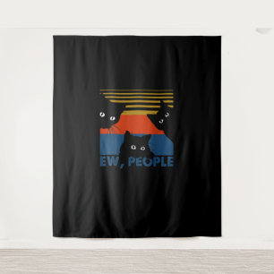 Ih Leute Retro-Katze Lustig Vintage Introvertiert Wandteppich