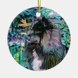 IHANA finnischer Lapphund Lappy-Zierling Keramikornament