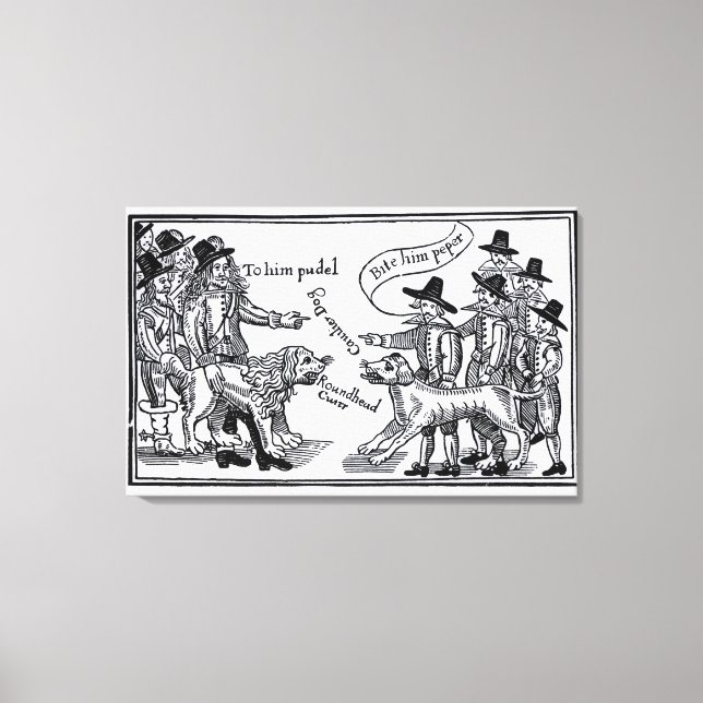 Ihm Pudel beißen. Leinwanddruck (Vorderseite)