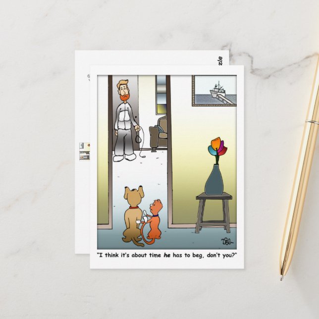 Ihn betteln Postkarte machen (Vorderseite/Rückseite Beispiel)