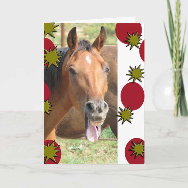 Ihnen Lose Lachen wünschen! Feiertagskarte (Vorderseite)