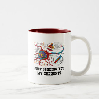 Ihnen meine Gedanken (Neuron/Synapse) gerade, Zweifarbige Tasse