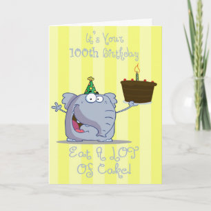 Ihr 100. Geburtstag isst mehr Cake Card Karte