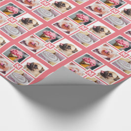 IHR 4-FOTO- & MONOGRAMM-Packpapier Geschenkpapier