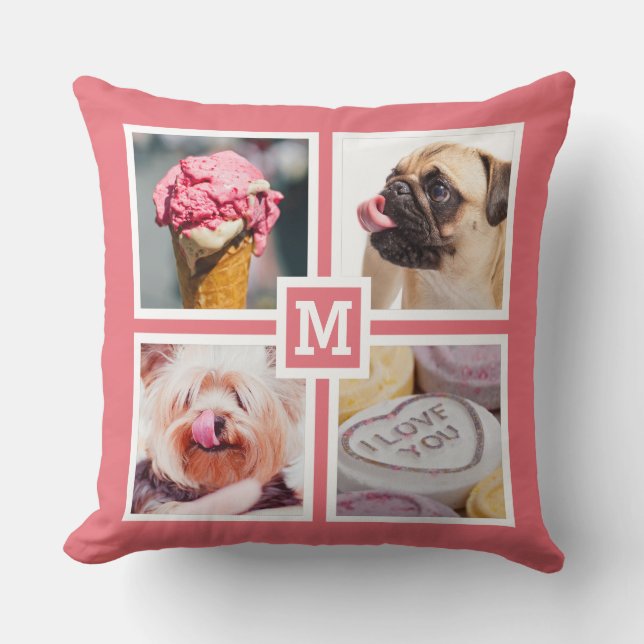 IHR 8 FOTOS & MONOGRAM Kissen (Vorderseite)